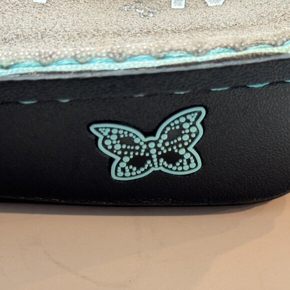 Alegria KYL-168X Leather Slides Sandals EU 36 (US 6–6.5) Butterfly Wedge Pastel - Picture 4 of 13